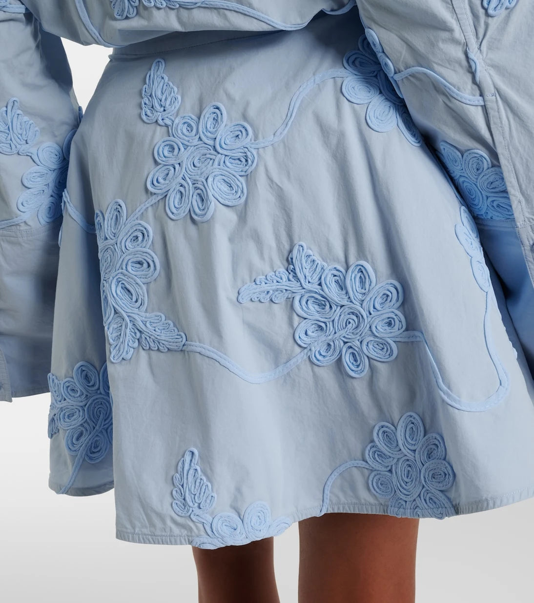 Rotate - Embroidered cotton miniskirt