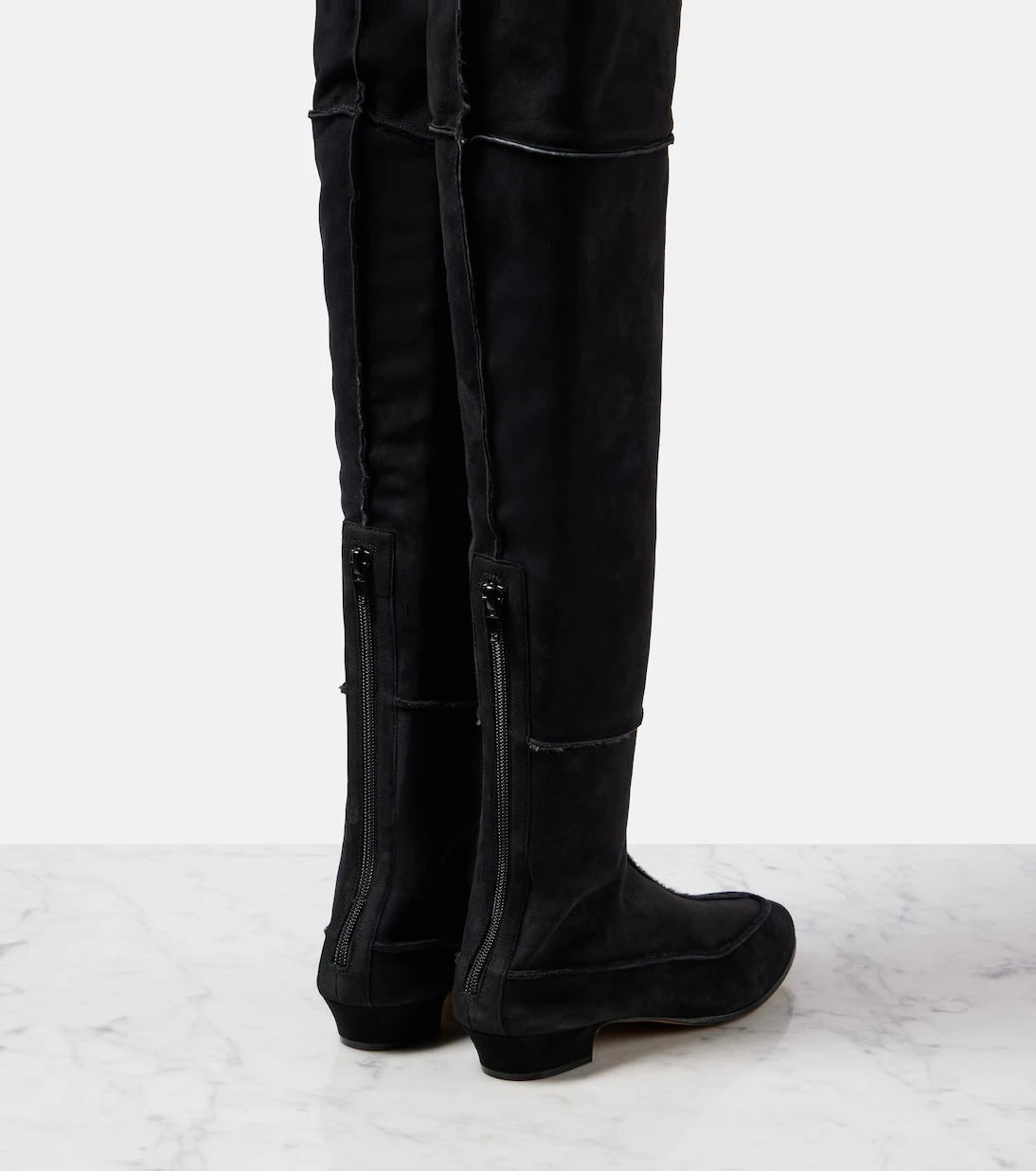 The Row - Awar Cuissarde 25 suede over-the-knee boots