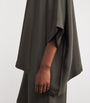 Green Silk Boat-Neck Tunic