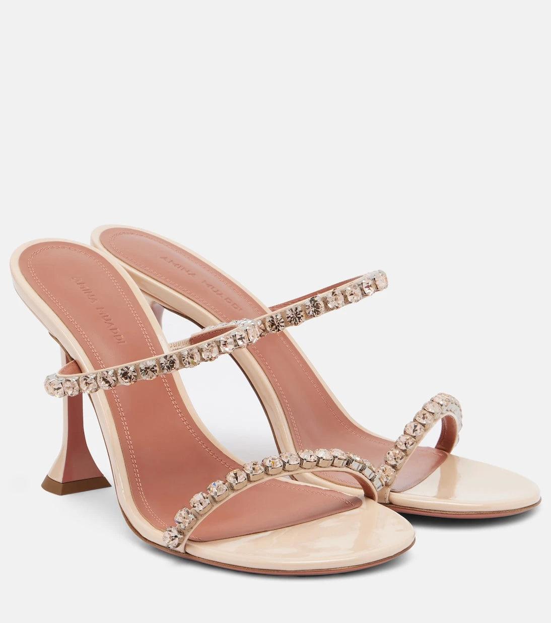Amina Muaddi - Gigi crystal-embellished leather sandals