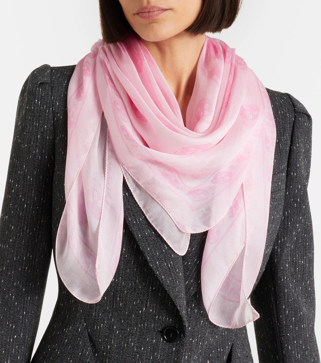 McQueen - Printed silk scarf