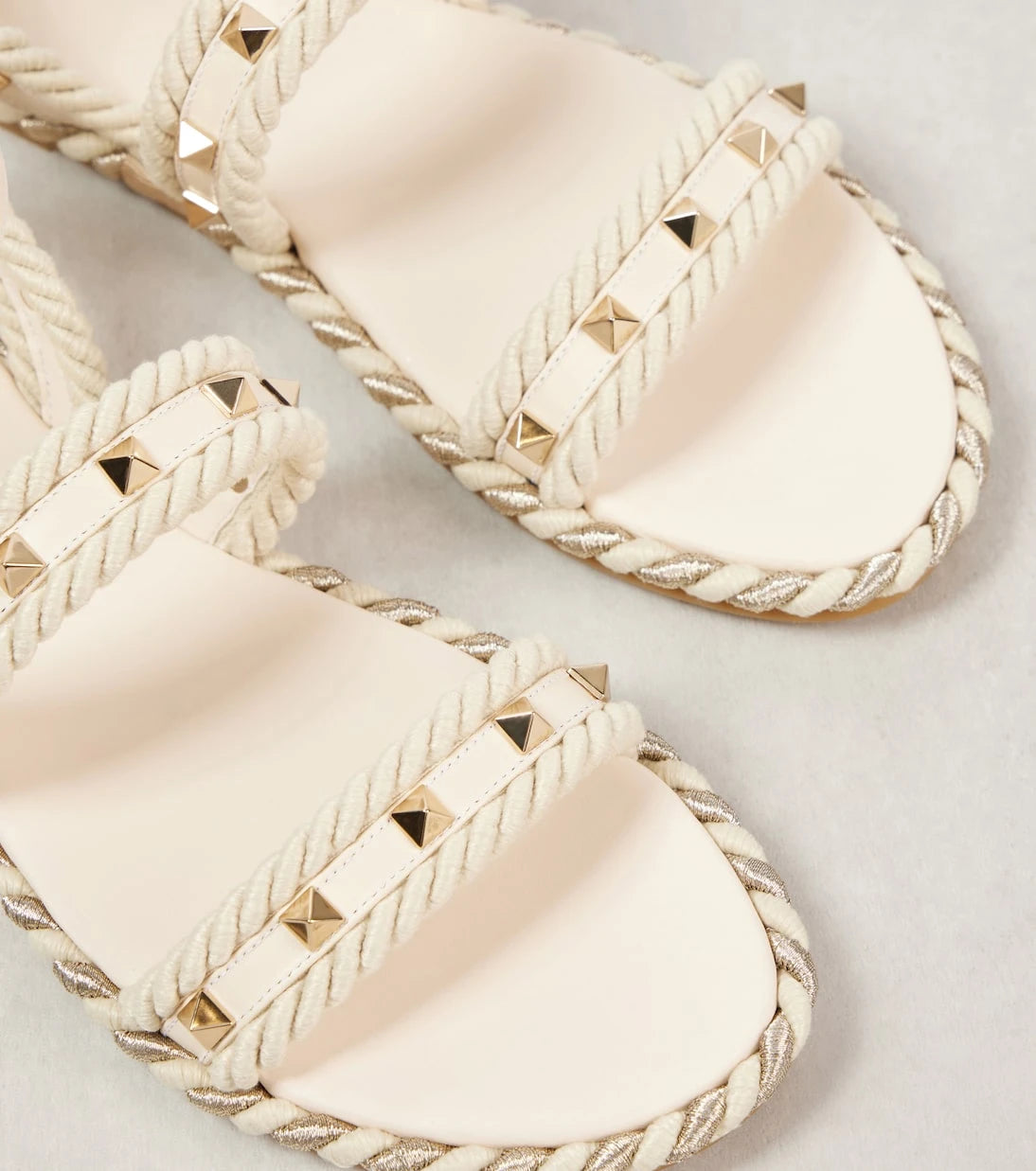 Valentino Garavani - Rockstud Torchon leather sandals