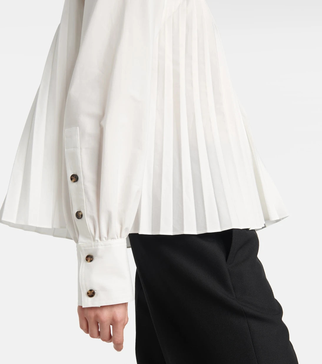 Proenza Schouler - بلوزة مونيكا بوبلين من مزيج القطن
