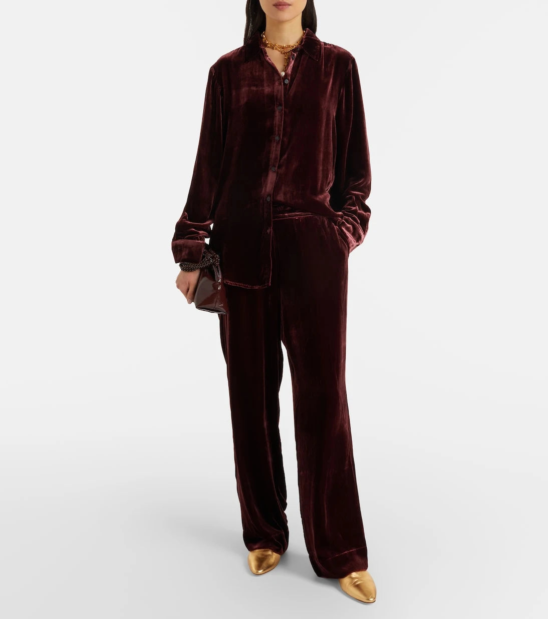 Asceno - London velvet shirt