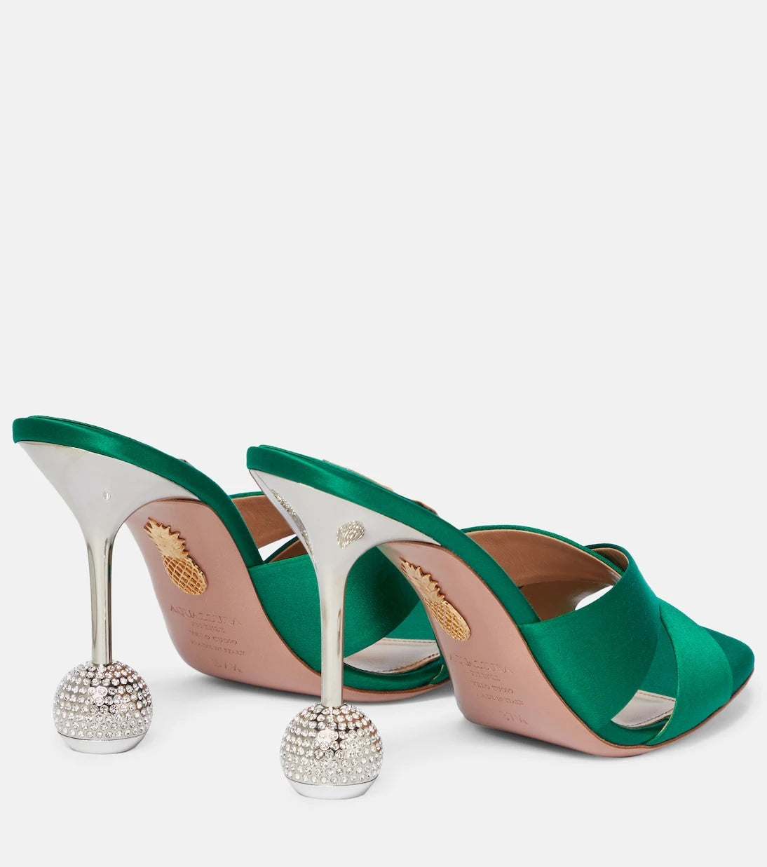 Aquazzura - Yes Darling 95 satin sandals