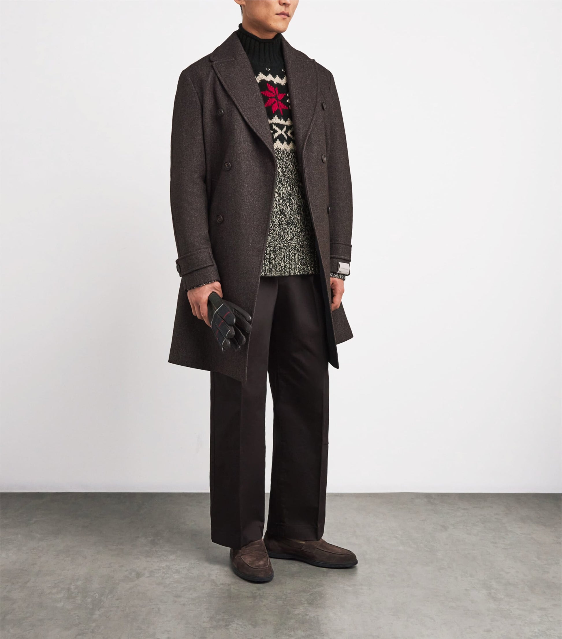 Polo Ralph Lauren Grey Wool Snowflake Rollneck Sweater