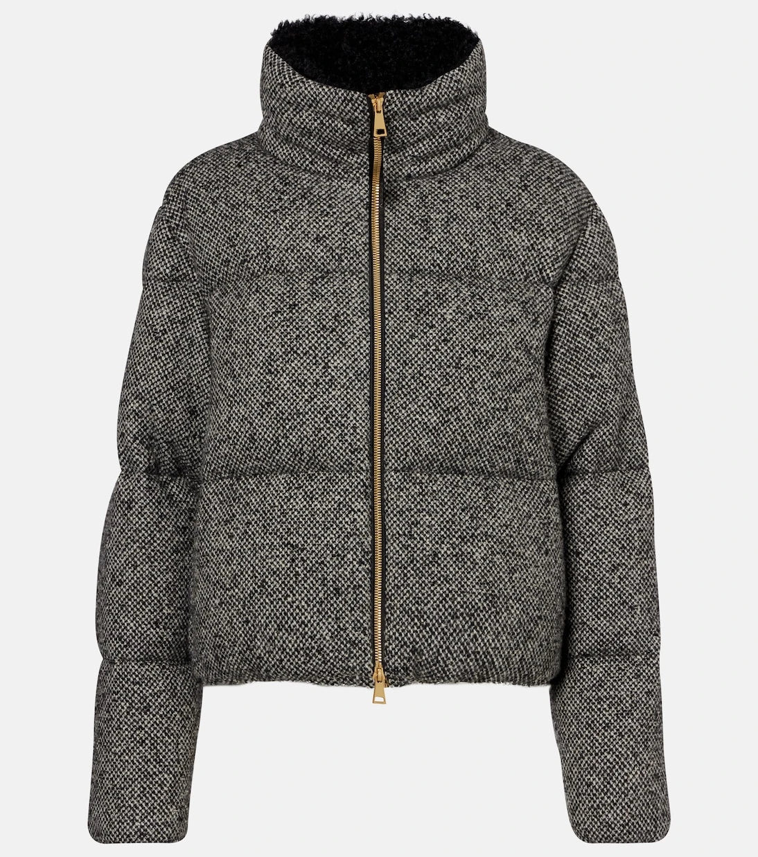 Moncler - Careil bouclé wool-blend down jacket