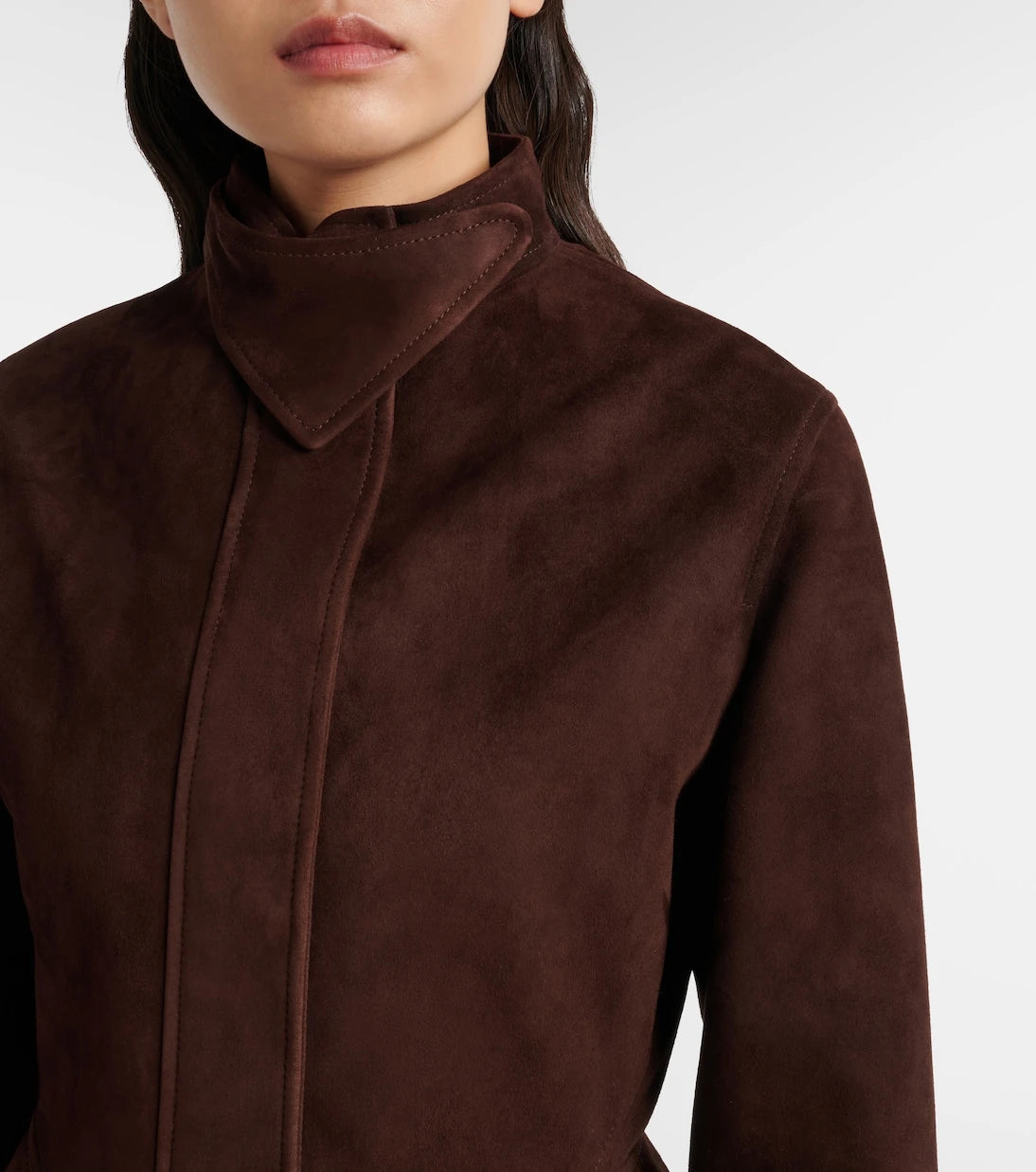 Alaïa - Peplum suede jacket