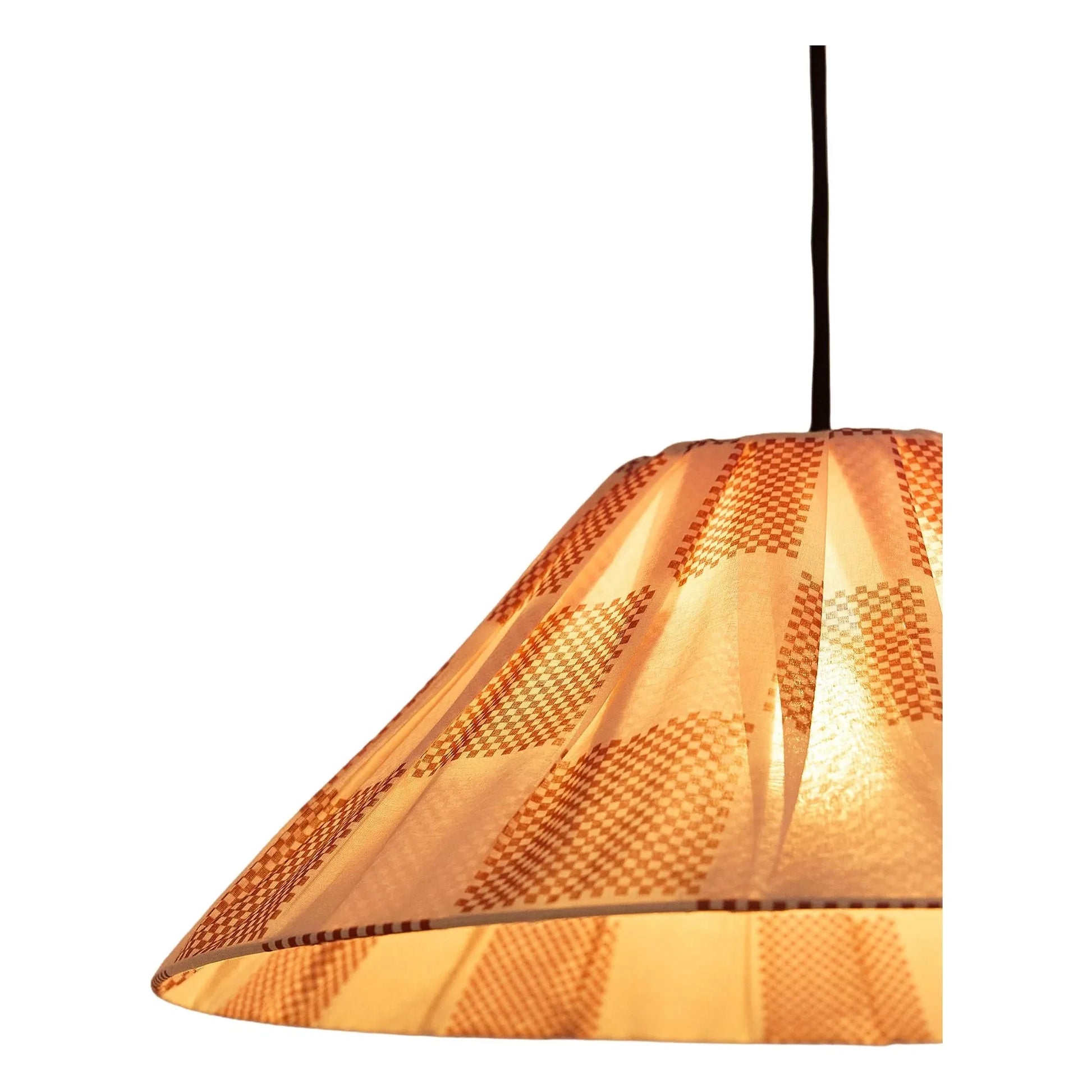 Nobodinoz - Ava Checks lampshade | Red
