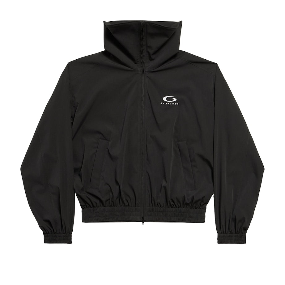 Balenciaga Black Oversized Logo Track Jacket