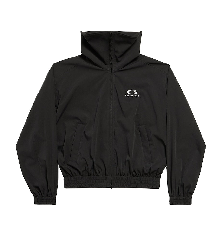 Balenciaga Black Oversized Logo Track Jacket