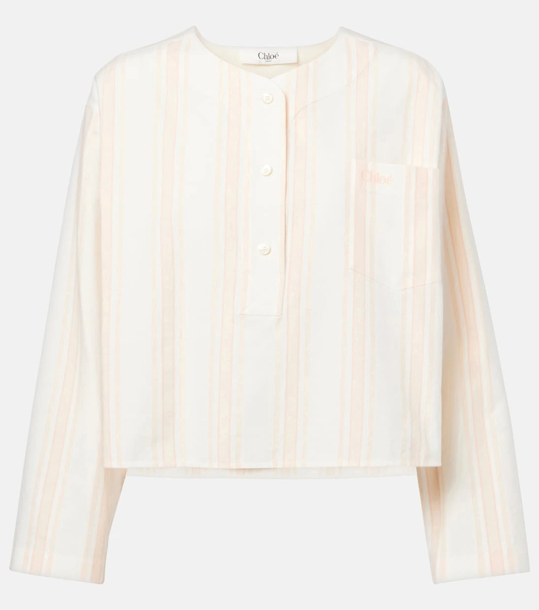 Chloé - Striped cotton crop top