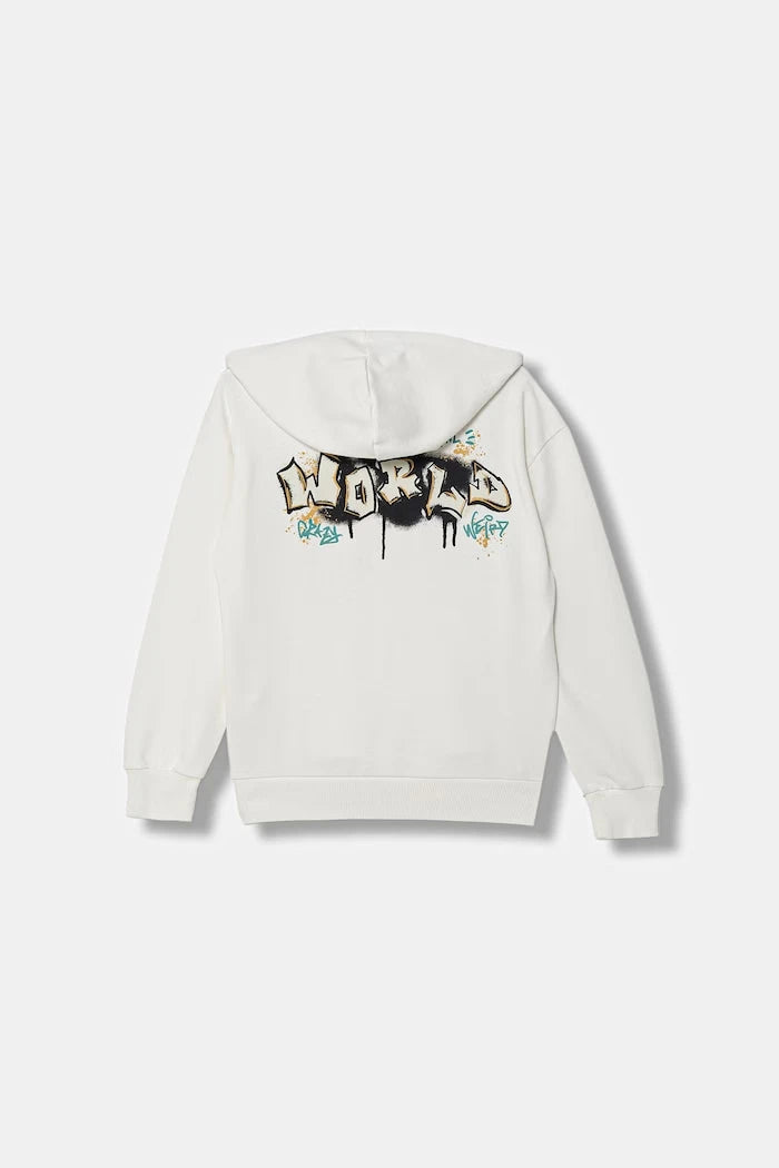 United Colors of Benetton Pamuklu Çocuk Fermuarlı Sweatshirt
