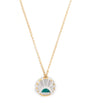 Yellow Gold, Diamond, Topaz and Pearl N*93 Sun Dawn Necklace