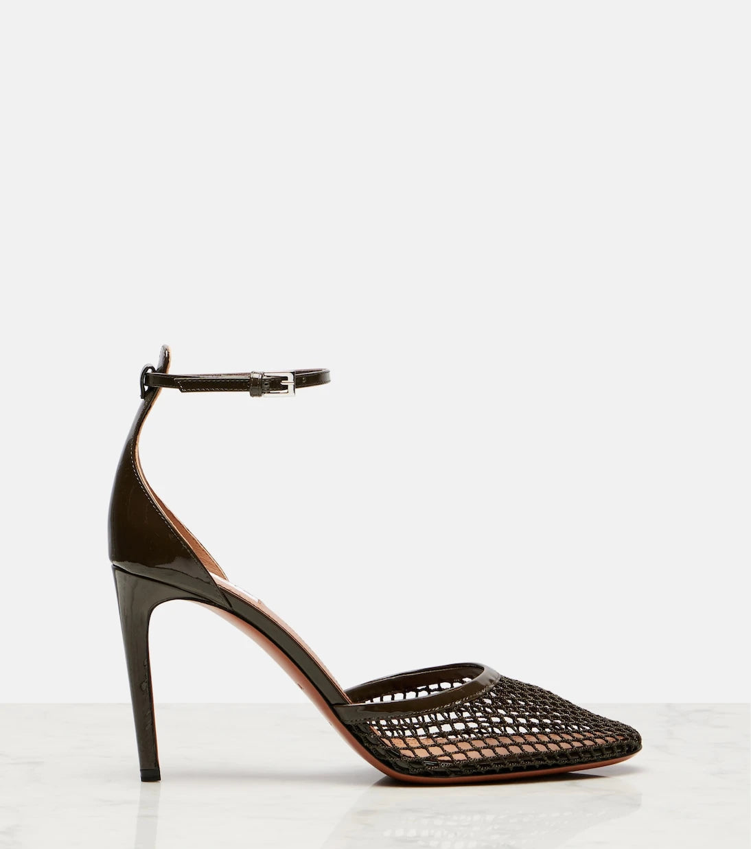 Alaïa - 90 mesh and patent leather pumps