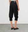 LOEWE Black Logo-Patch Longline Shorts