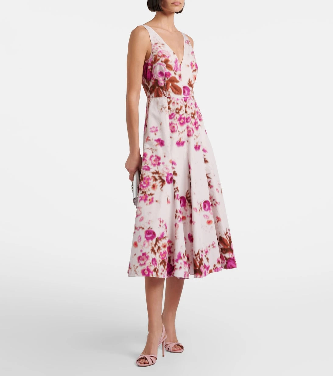 Erdem - Floral cotton poplin cocktail dress