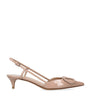 Valentino Garavani Nude Slingback Logo Heels 40