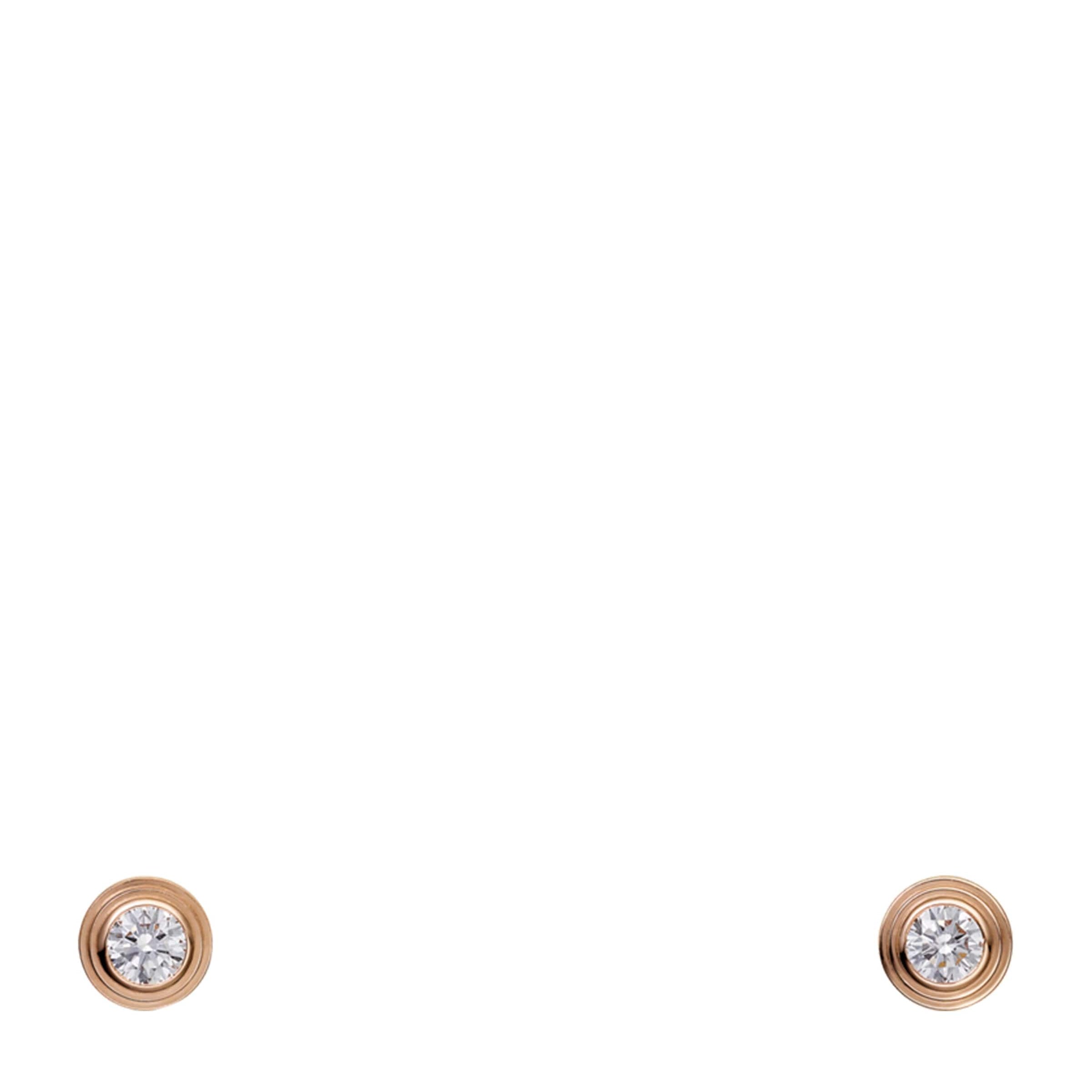 Extra-Small Rose Gold and Diamond Cartier d'Amour Earrings