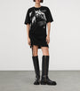 AllSaints Black Organic Cotton Ivana Naiema T-Shirt Dress