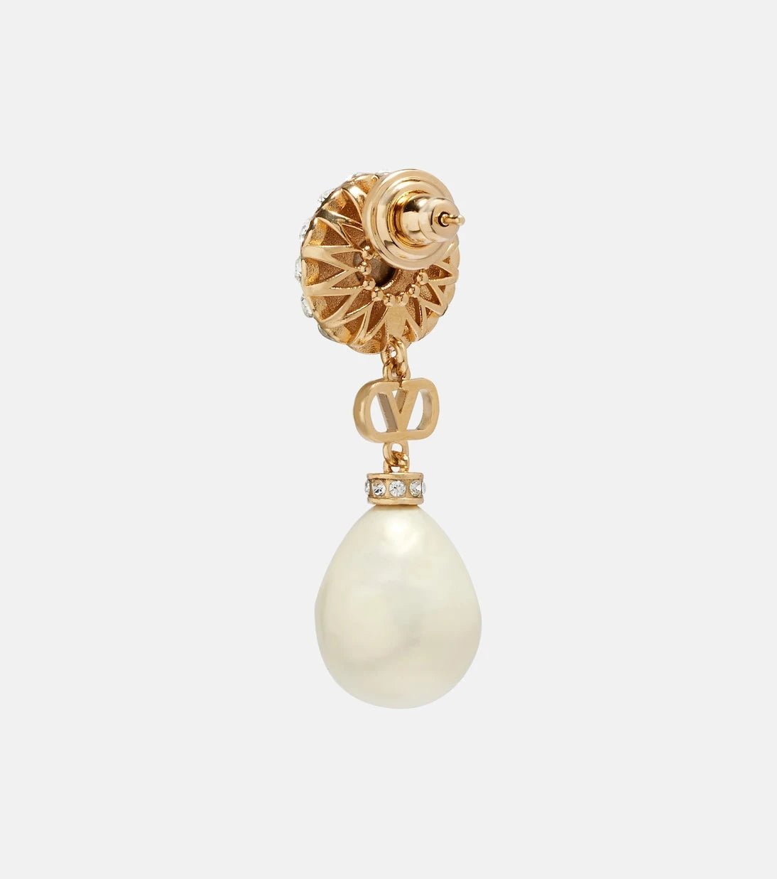 Valentino - VLogo embellished drop earrings