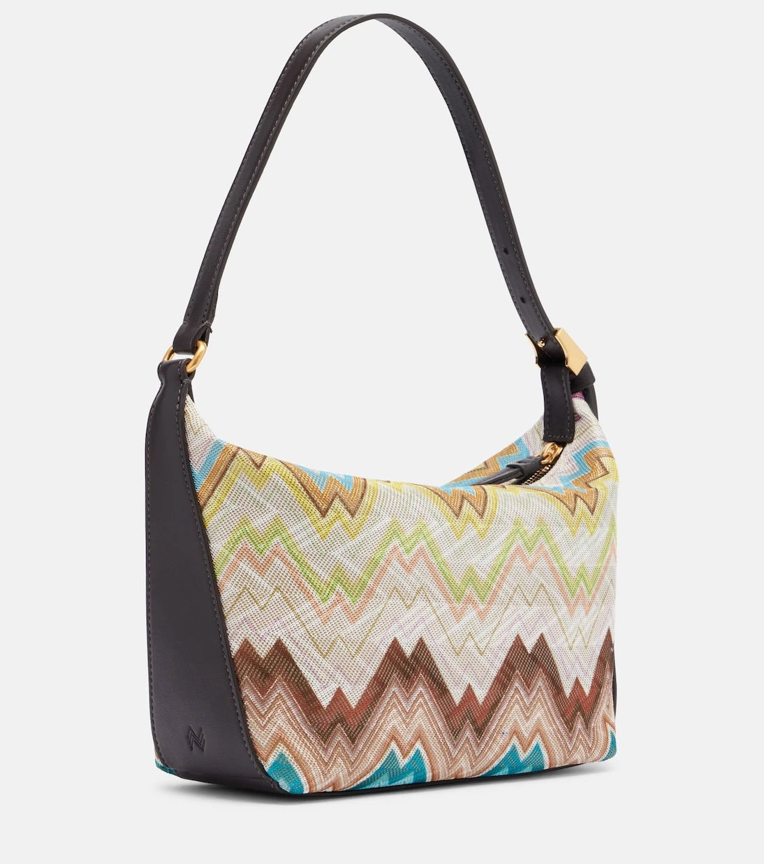 Missoni - Soft Zigzag leather-trimmed shoulder bag