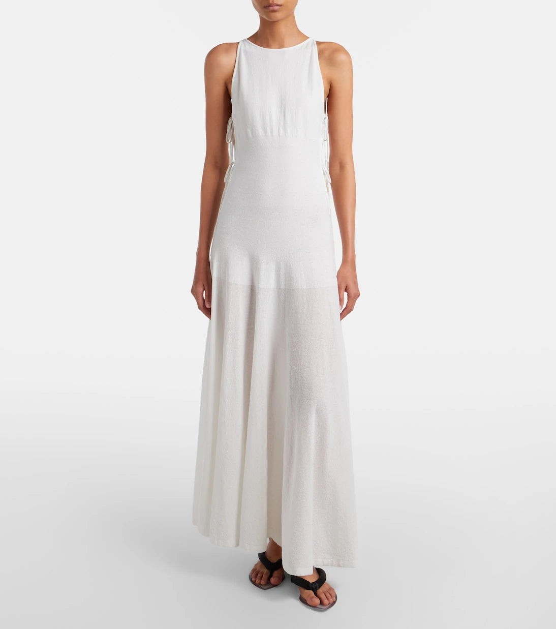 Alaïa - Cotton-blend crêpe maxi dress