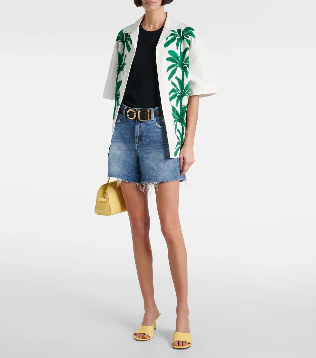 7 For All Mankind - Distressed mid-rise denim shorts