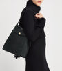 Toteme Black Suede Bucket Shoulder Bag