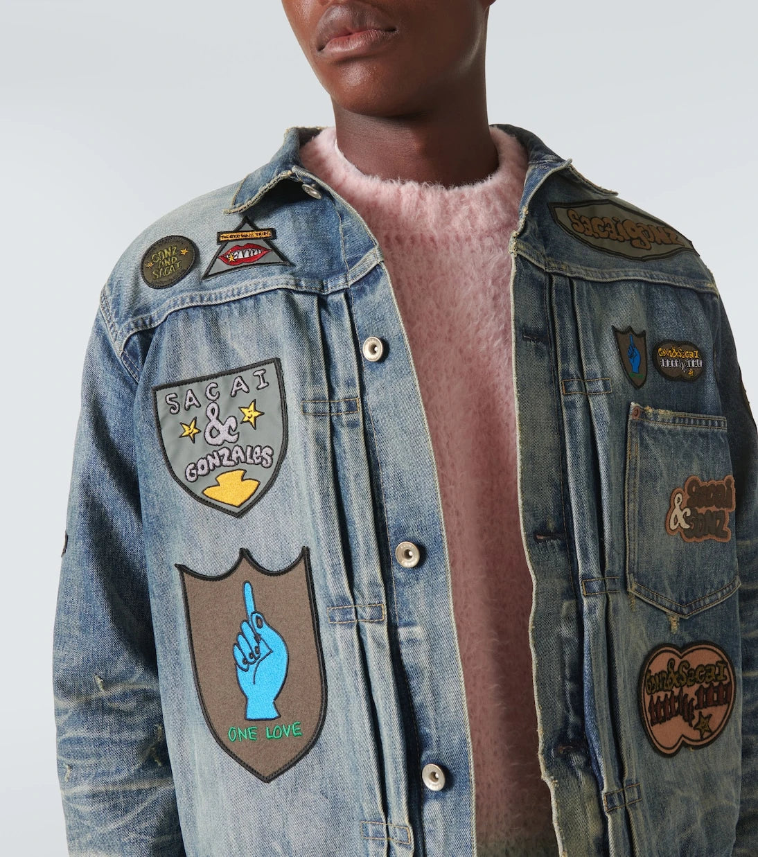 Sacai - x Mark Gonzales denim jacket