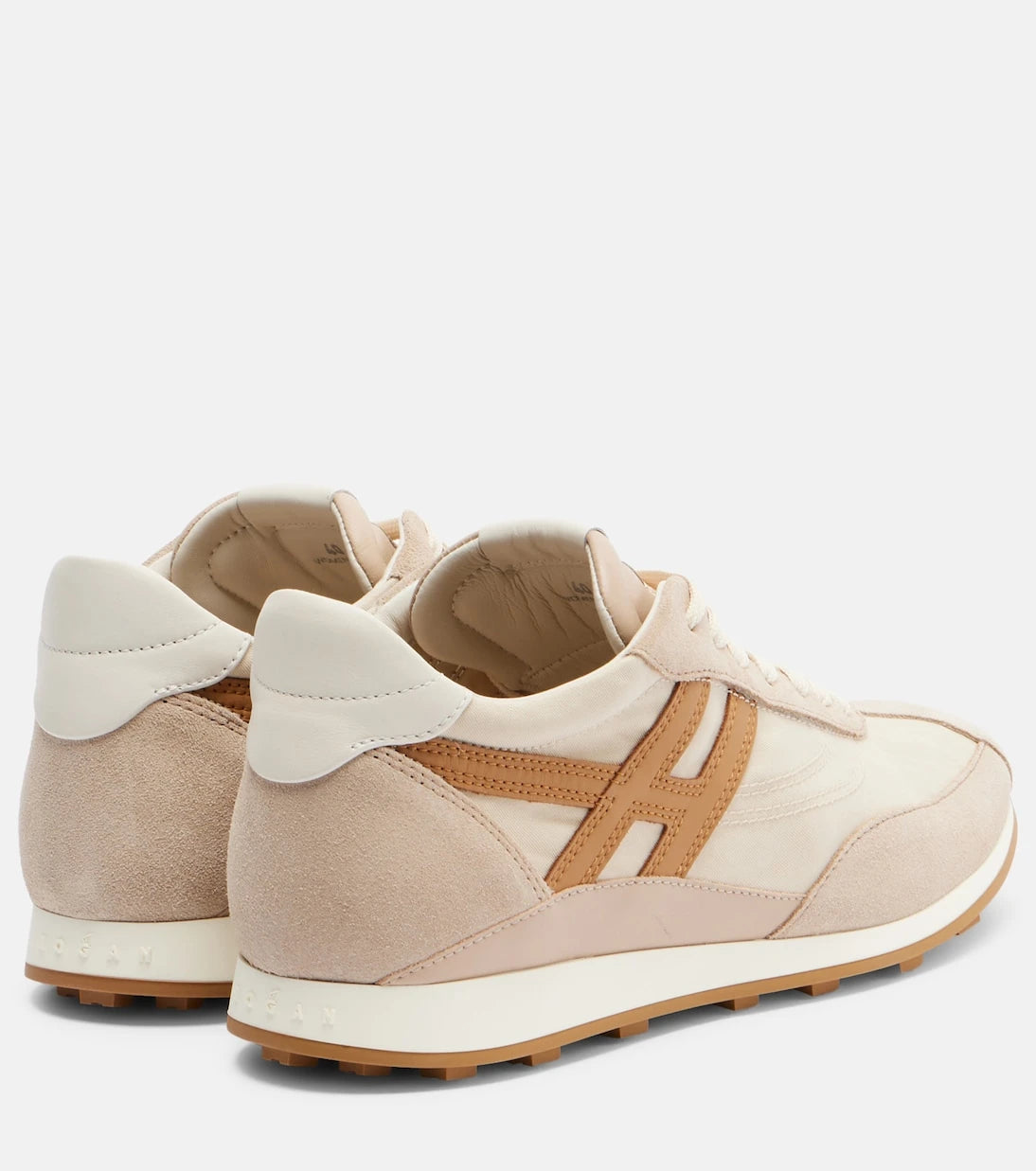 Hogan - H699 suede-trimmed canvas sneakers