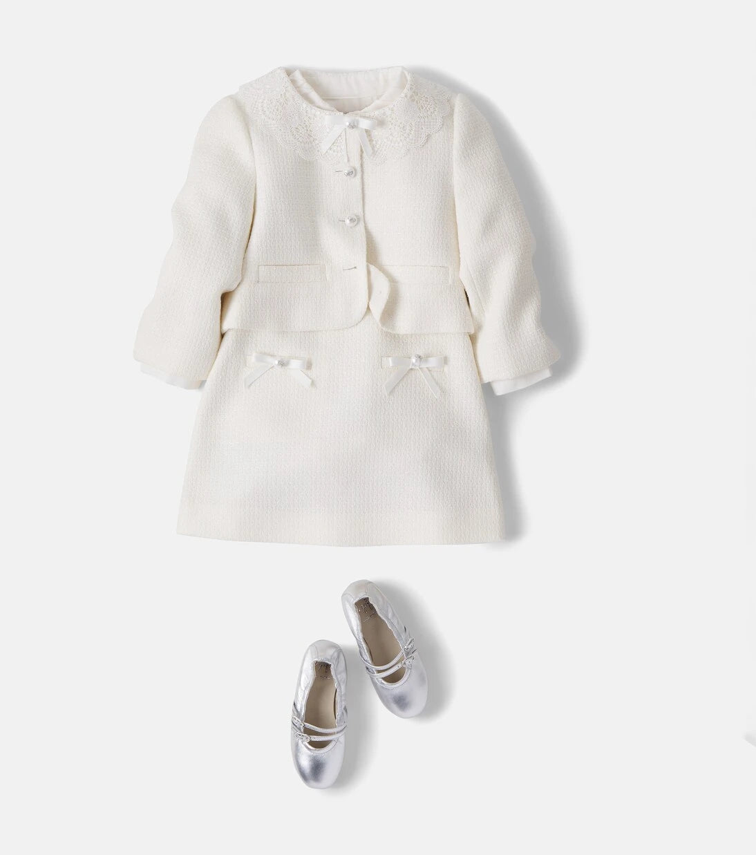 Self-Portrait Kids - Bouclé skirt