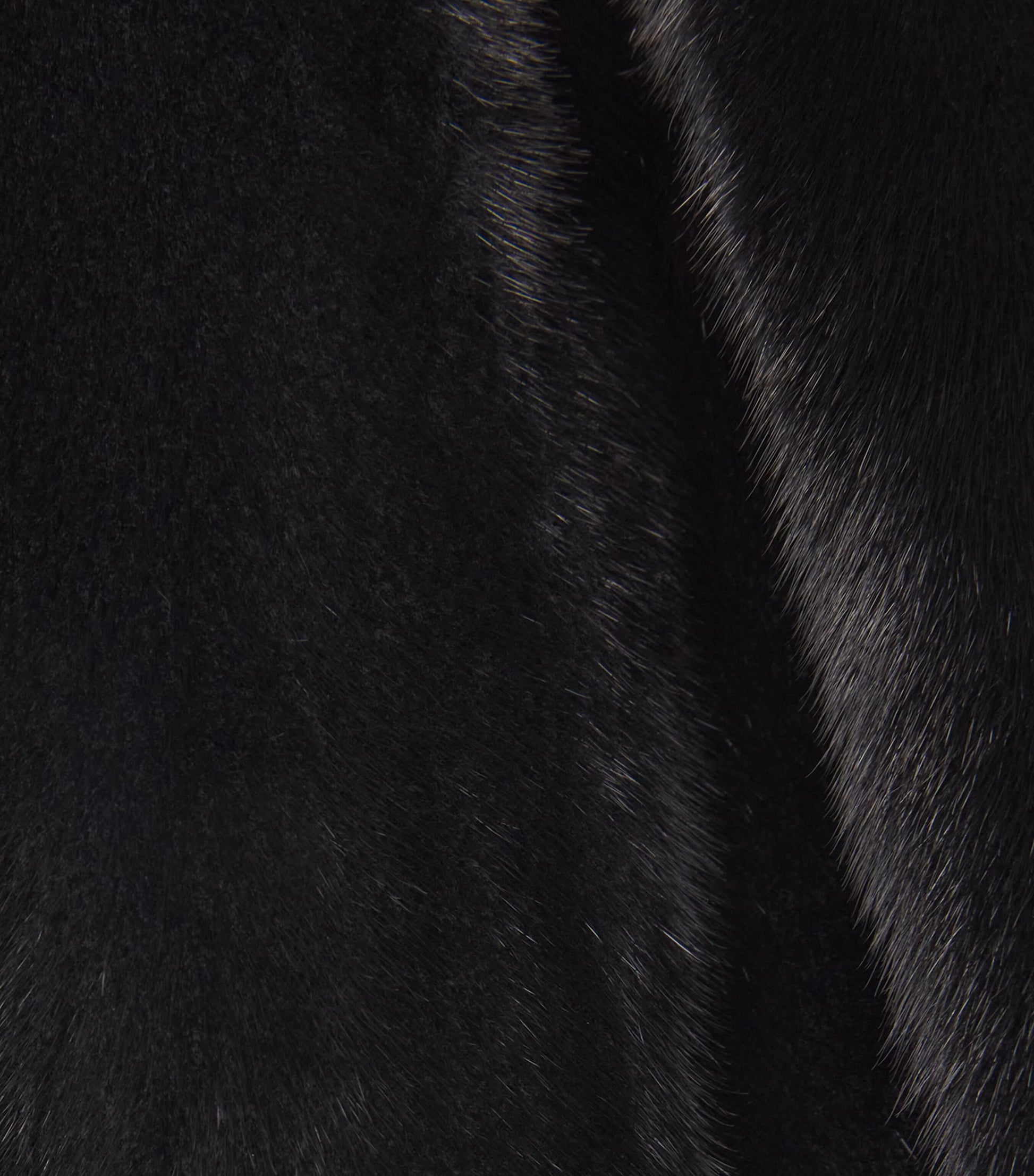 Yves Salomon Black Long-Haired Mink Jacket