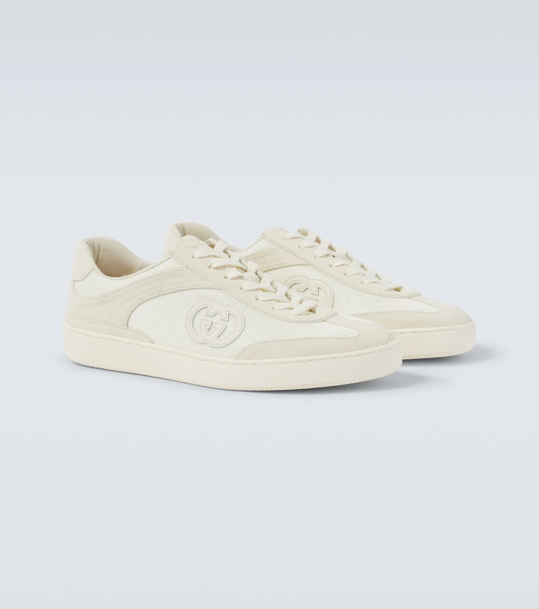 Gucci - G75 suede and canvas sneakers