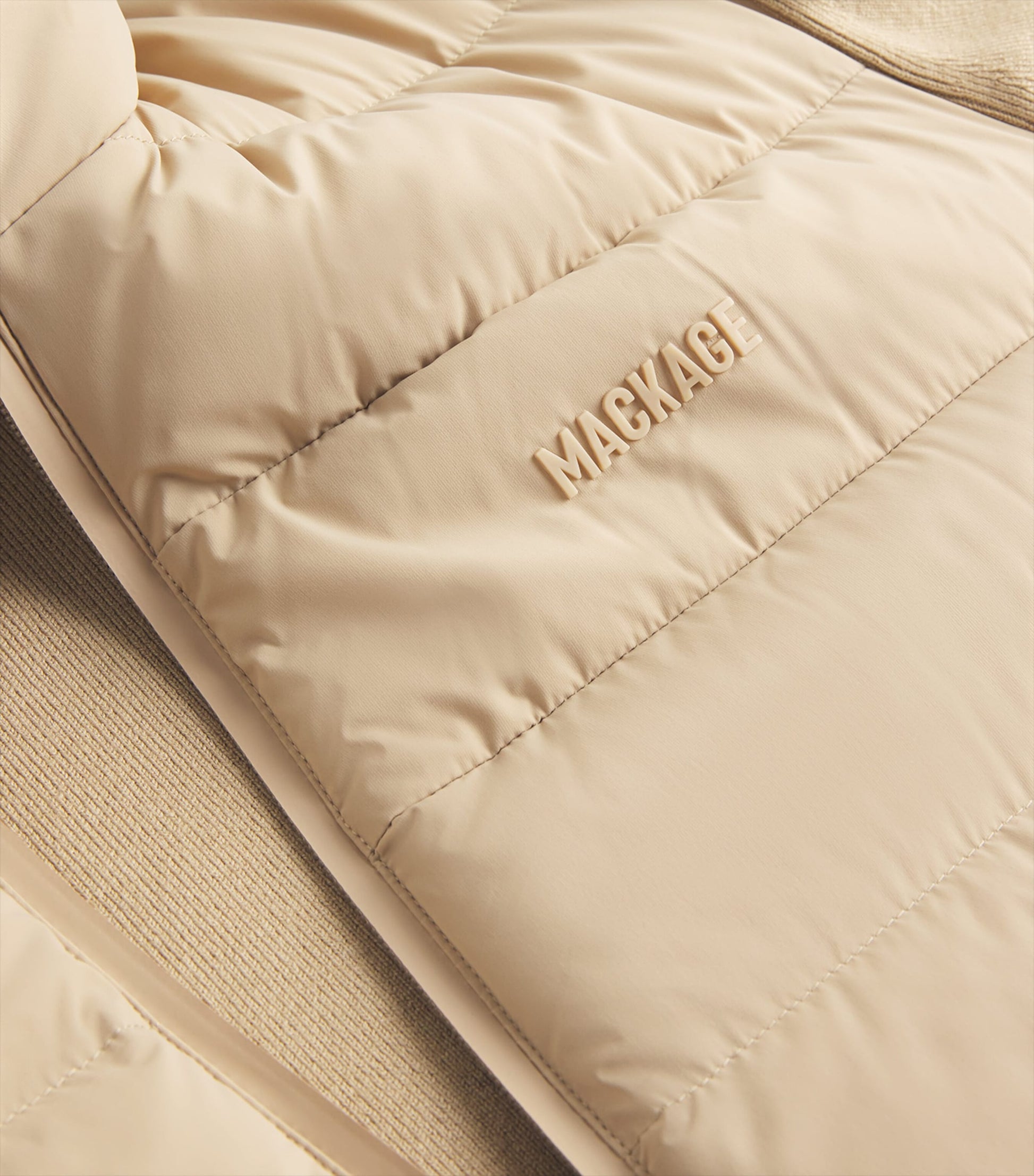 Beige Haney-City Hybrid Down Jacket