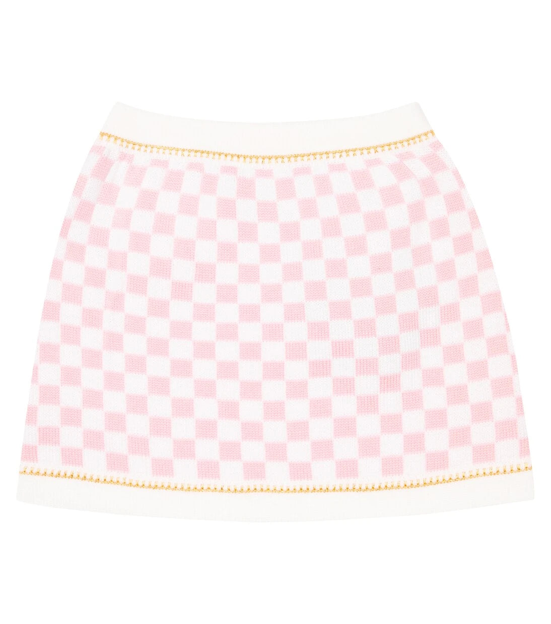 Versace Kids - Medusa checked wool skirt