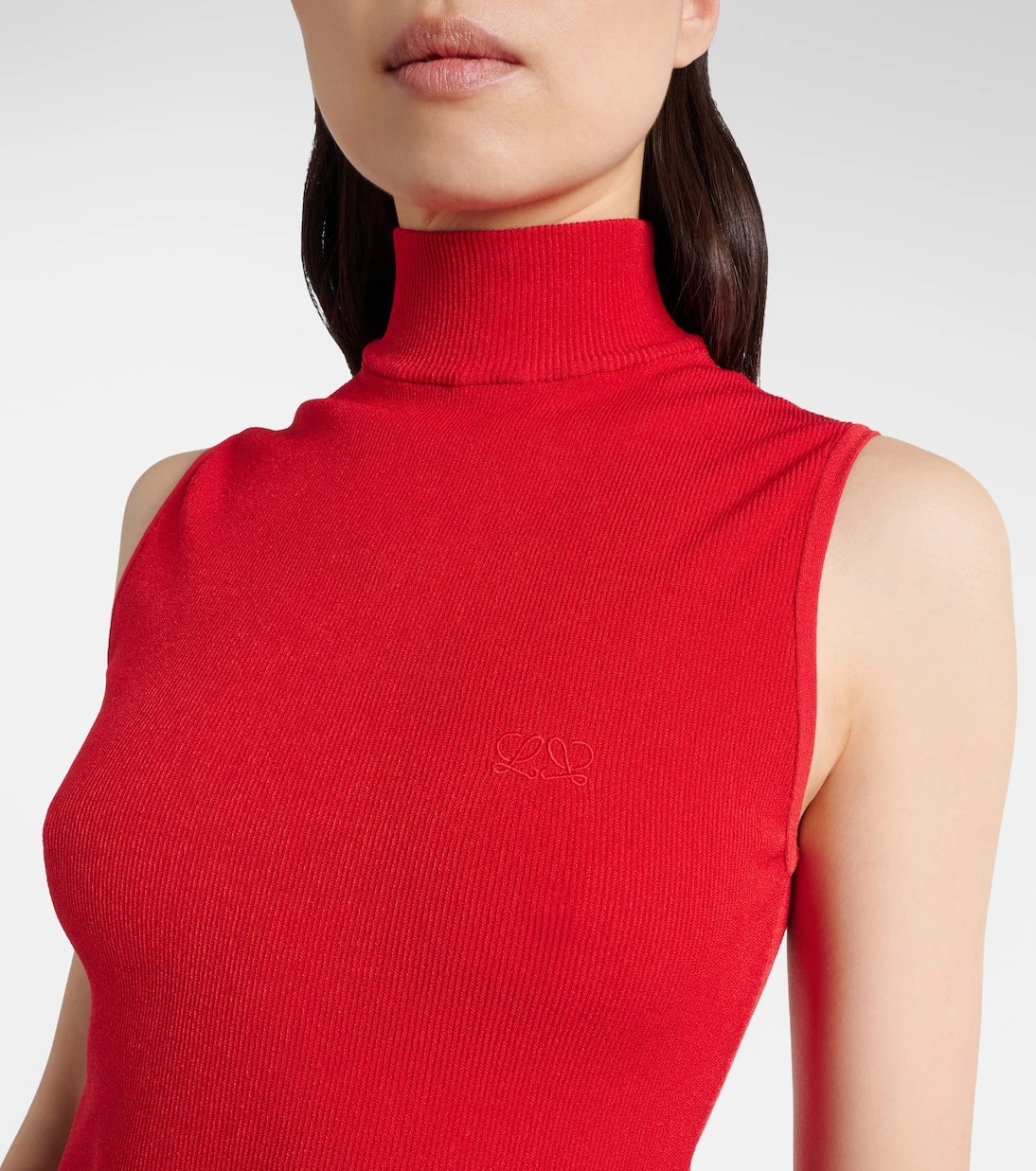 Loewe - Double L ribbed-knit top