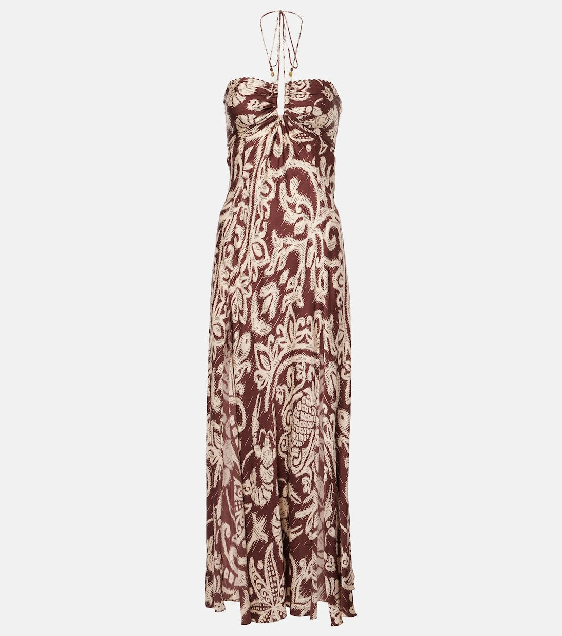 Poupette St Barth - Carla beaded halterneck maxi dress