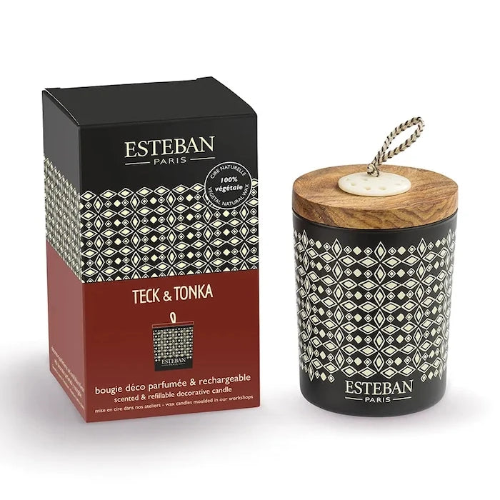 Ароматизирана свещ Esteban Teck & Tonka 180 g