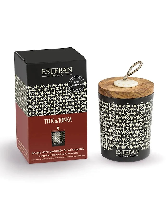 Ароматизирана свещ Esteban Teck & Tonka 180 g
