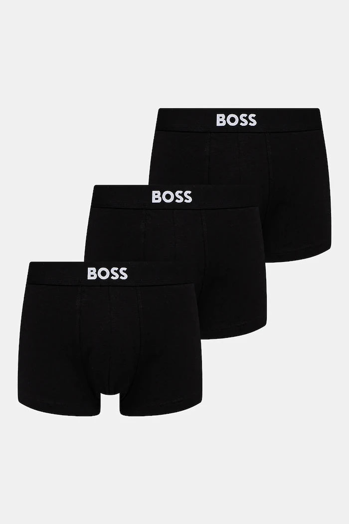 BOSS erkek pamuklu elastan boxer Trunk 3P BOSS ONE 3’lü