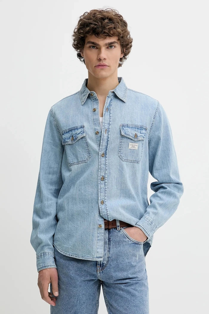Памучна риза Guess Jeans