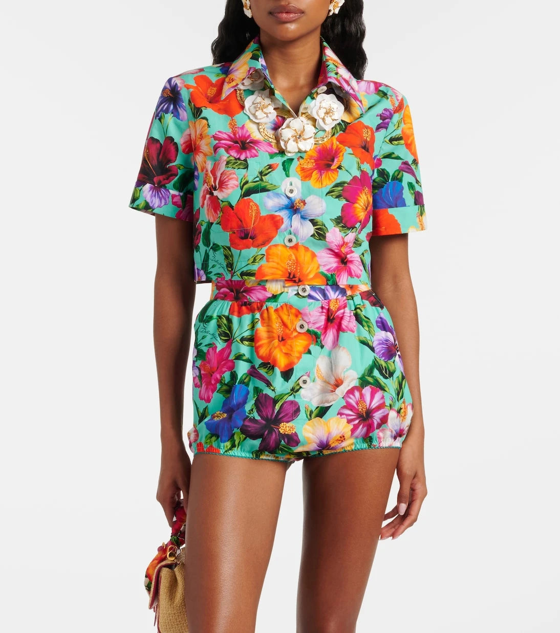 Dolce&Gabbana - Floral cotton shorts