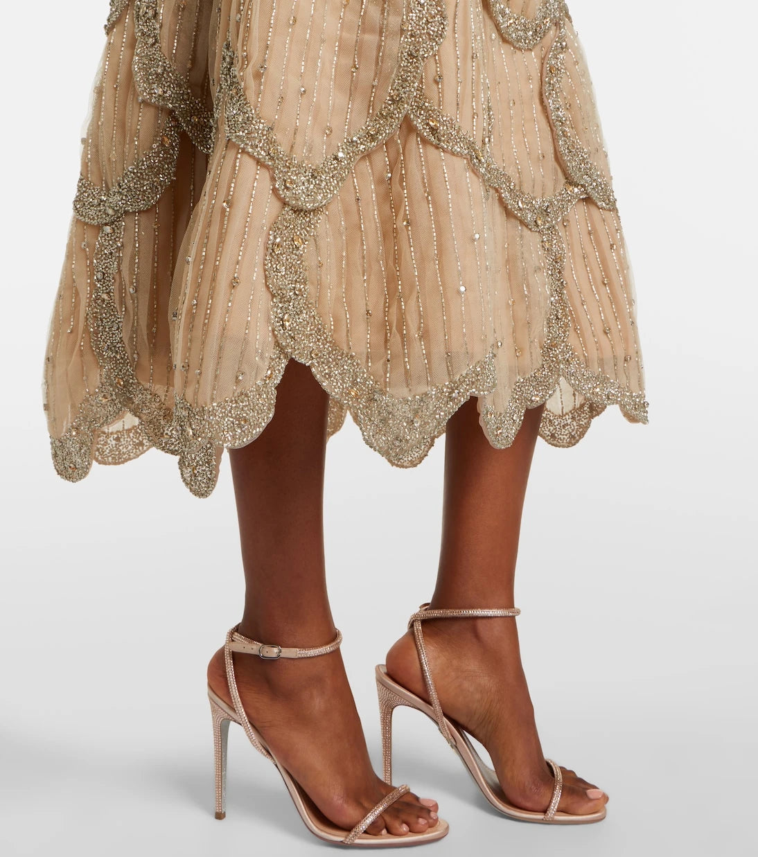 Costarellos - Sylvie embellished georgette cocktail dress