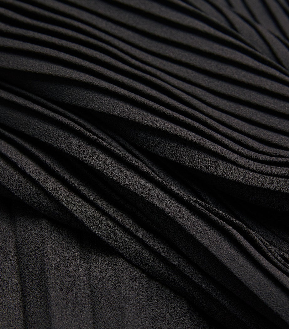 Maje Black Bead-Detail Mini Dress