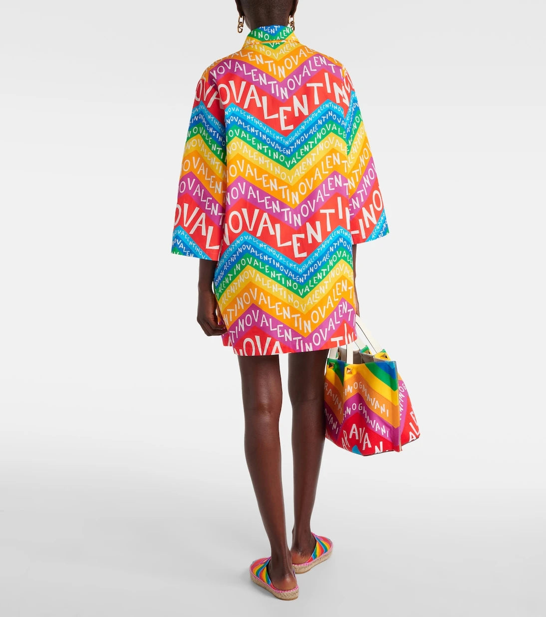 Valentino - Logo cotton shirt dress