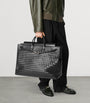 Bottega Veneta Grey Large Calfskin Andiamo Voyager Holdall