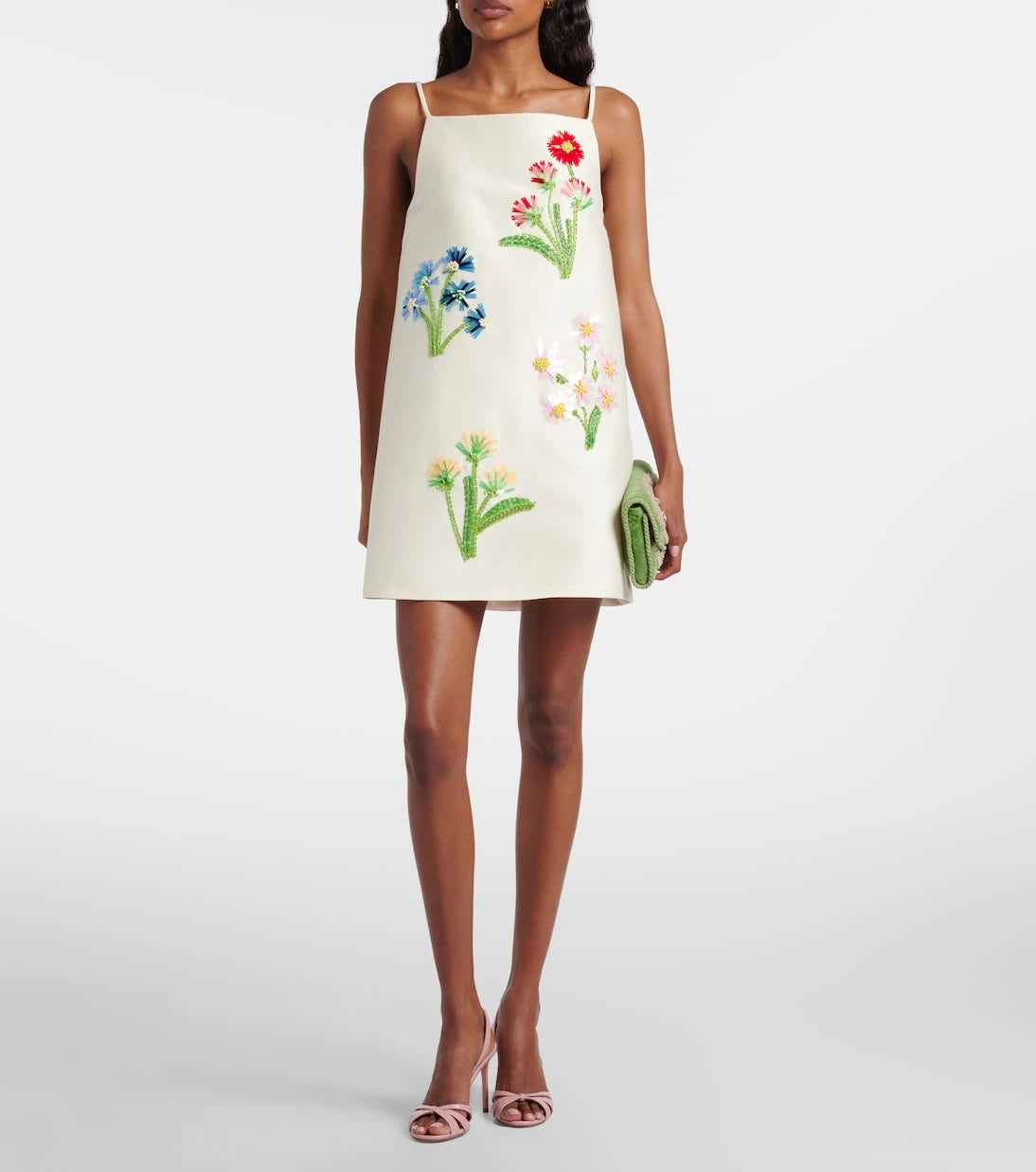 Leo Lin - Leia embellished wool and silk minidress