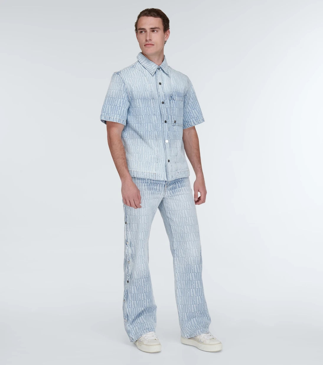 Amiri - Logo jacquard denim pants