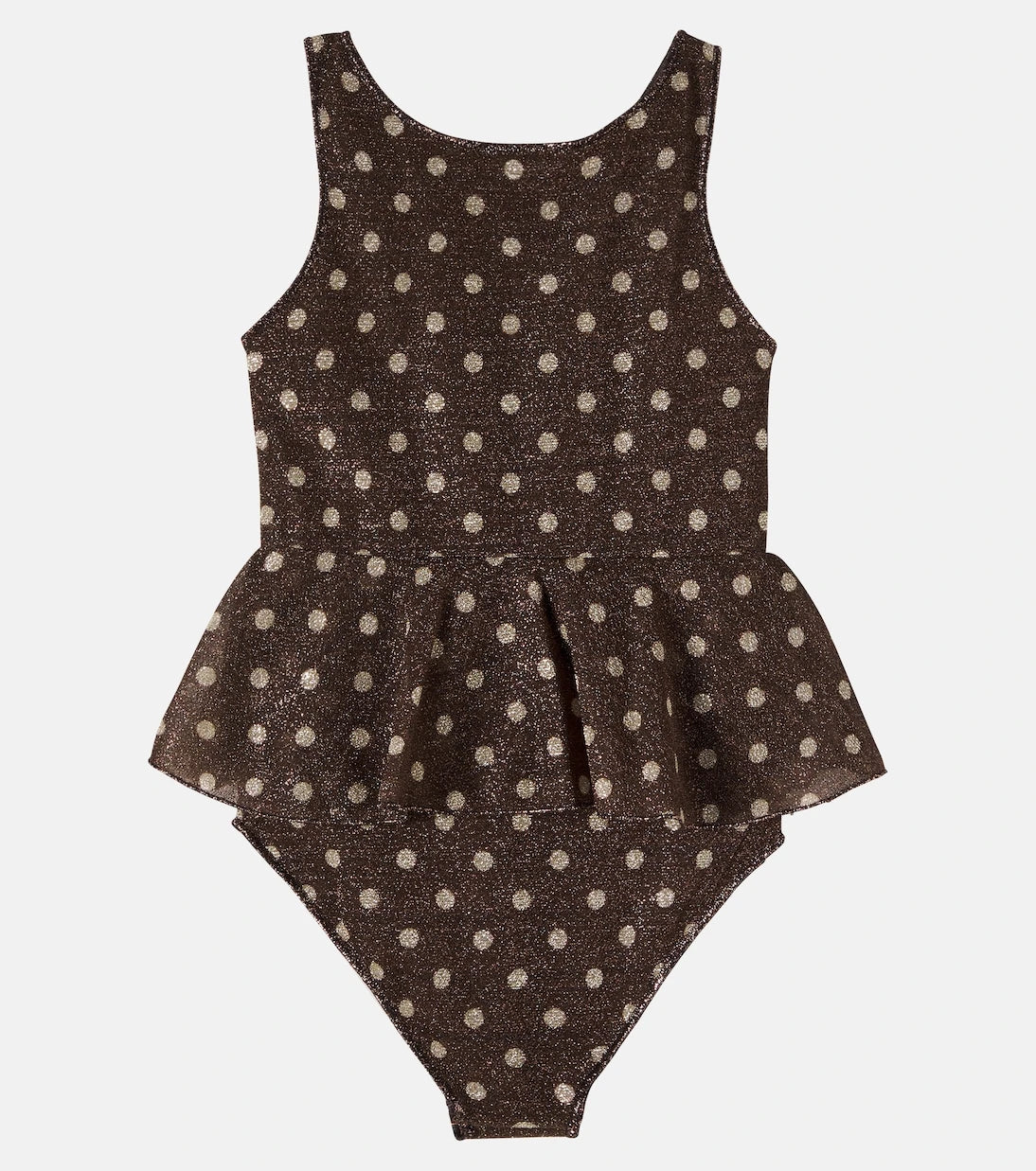 Oséree Kids - Osemini Lumière polka-dot ruffled swimsuit